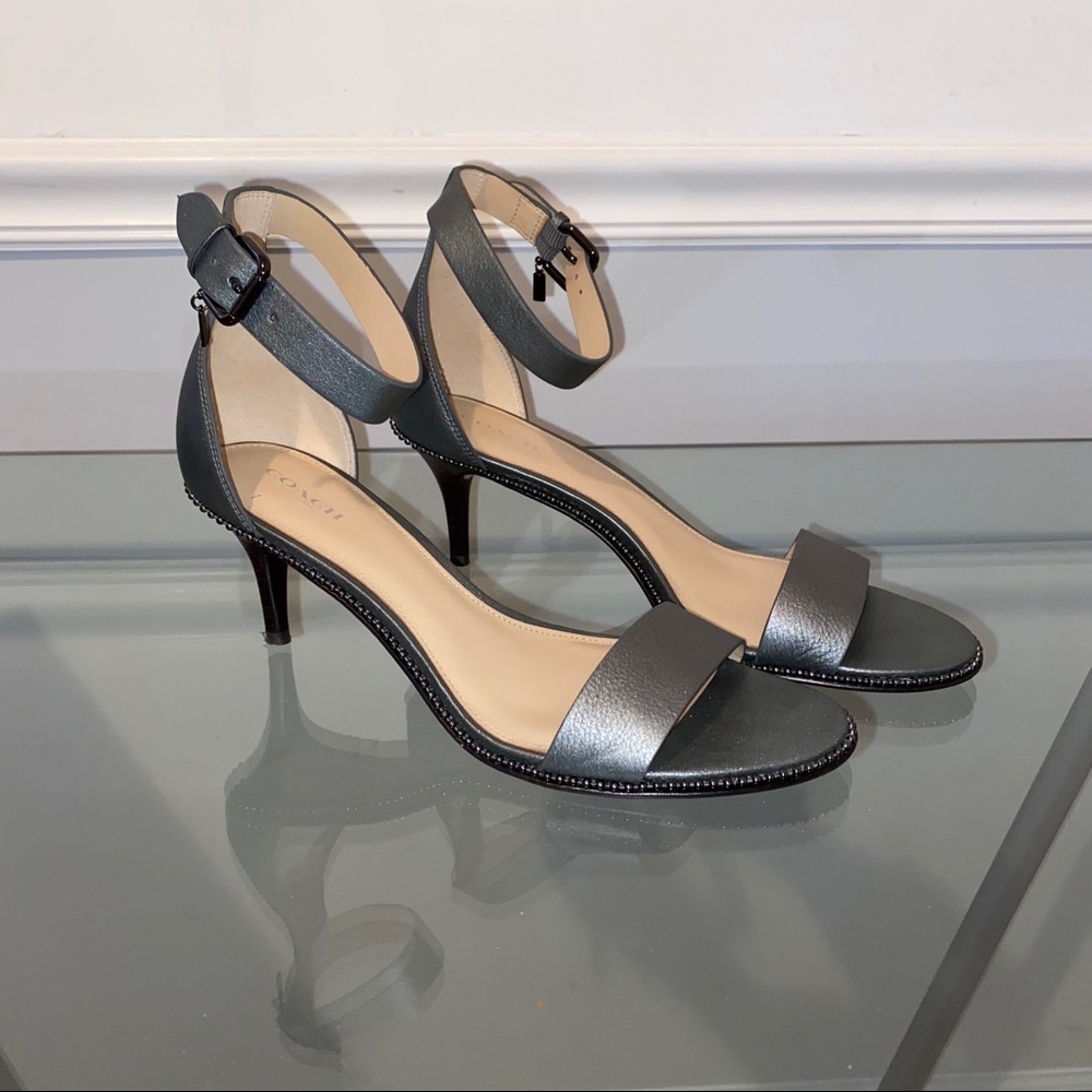 Coach Gunmetal Gray Heels